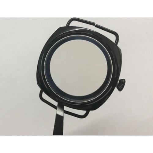 45mm 316L stainless steel PVD watch case fit ETA6497/6498 movement Watch accessories High quality case wholesale BK37-8