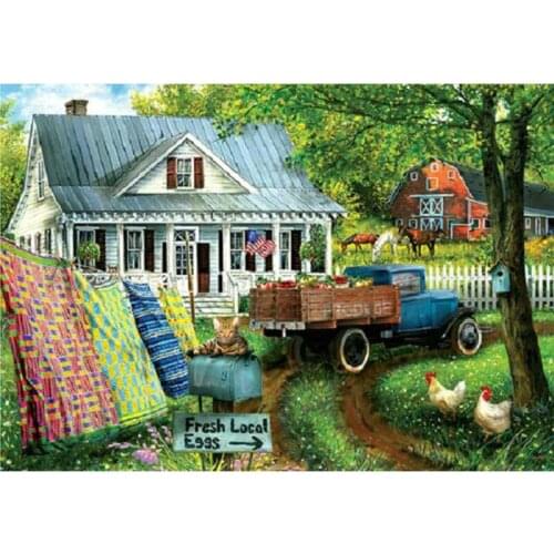 5D Diamond Embroidery Country landscape 5D, Diamond Painting, DIY, Image, Photo, Canvas, Fashion, cross stitch Crafts Home GH299