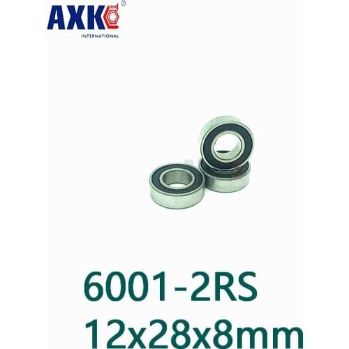 Axk 6001-2rs 6001rs 6001 10pcs Deep Groove Ball Bearing 12x28x8mm