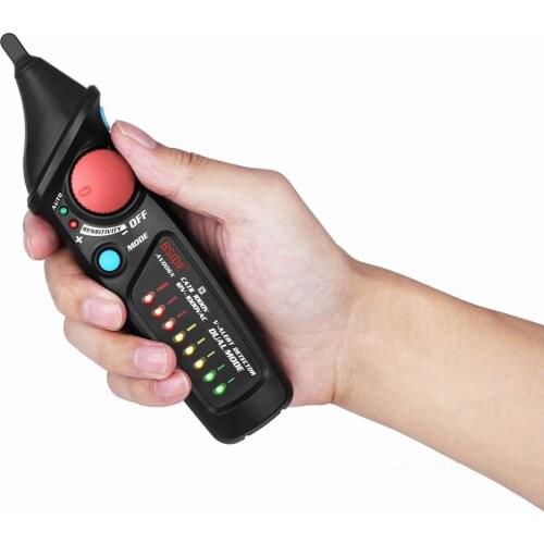 AVD06 Dual Mode Non-contact Voltage Detector AC 12-1000V Auto/Manual NCV Tester Live Wire Check Sensitivity Adjustable