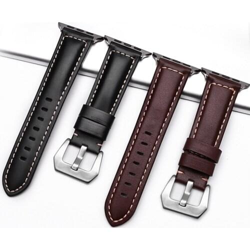 Genuine Leather Watchban For Apple Watch Band Series 4/3/2/1 38mm 42mm Qualit Leather For iWatch Sports Strap 40mm 44mm