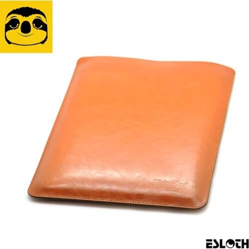 ESLOTH Crack Light Brown For Lenovo ThinkPad X1 Carbon 14 PU Leather Cases Into Sets of Bladder Bag Ultra Thin Light Laptop Bags