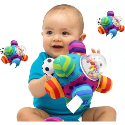 Baby Toys Fun Little Loud Bell Baby Ball Rattles Toy Develop Baby Intelligence Grasping Toy HandBell Rattle Toys For Baby/Infant