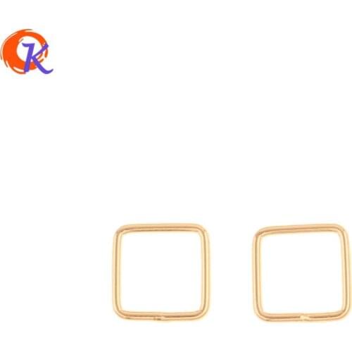 Cordial Design 100Pcs 10MM Jewelry Accessories/Hand Made/Sqaure Shape/Genuine Gold Plating/DIY Jewelry Making/Earring Findings