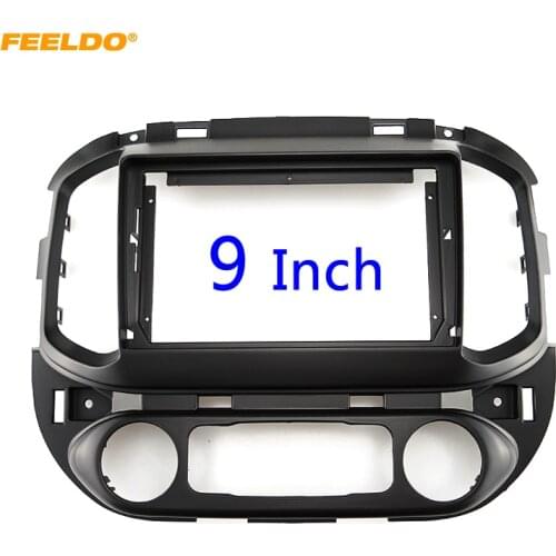 FEELDO Car Audio 9" Big Screen Fascia Frame Adapter For Chevrolet Colorado GMC Cayon 2Din Dash Fitting Panel Frame Kit #HQ6636