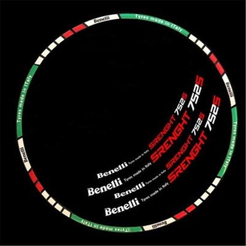 Hot Sell Motorcycle Reflective Wheel Rim Stripe Decal Sticker Front Rear Decal Full Set for Benelli 752S 752 S