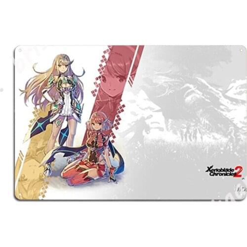 Xenoblade Chronicles 2 - General Design Metal Signs pub Bar Cave Funny Painting Décor Tin sign Posters
