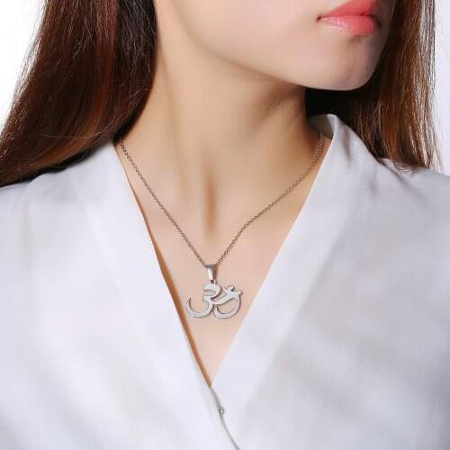 Indian Buddhist AUM OM Necklaces Pendant Hinduism Yoga India Vintage Jewelry Men/Women Bijoux