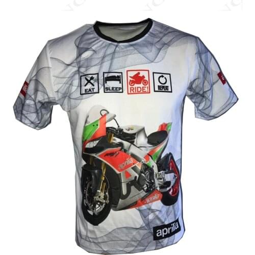 Summer Street Motorcycle For Aprilia Moto GP Ractory Racing Team Superbike Motocross Clothing T-Shirt Quick-drying Jersey
