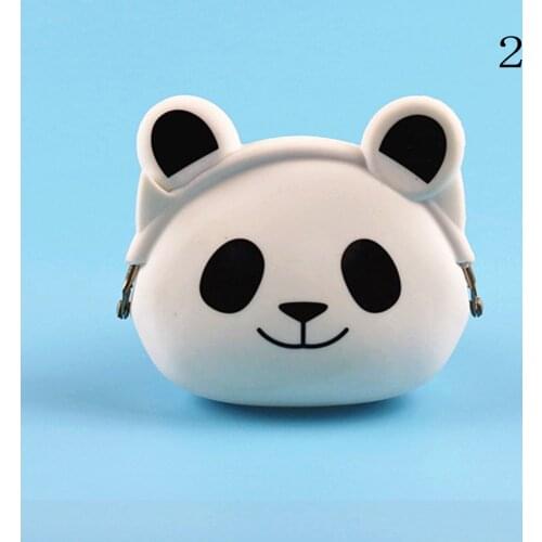 Lovely Women New Coin Bag Silicone Storage Animal Panda Cat Bear Mini Pouch Coin Bag Change Wallet Purse Hasp New Design Wallets