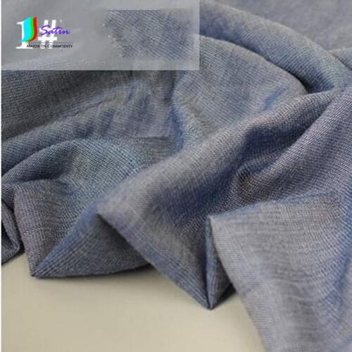 Soft And Comfortable Breathable Tencel Denim Fabric Wide Leg Pants Shirt Bag Hip Strap Dress Fabric 3meters/lot Blue S645P