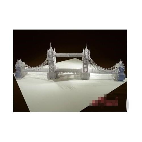 3D Paper London Tower Bridge Architecture home decor decoration Puzzles kit models papercraft toy home decor puzzle eductional