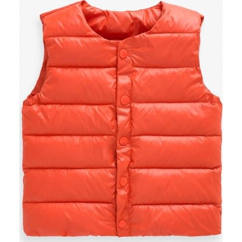 New Childrens Solid Color With Cotton Waistcoat Winter For Boys Thin Vest