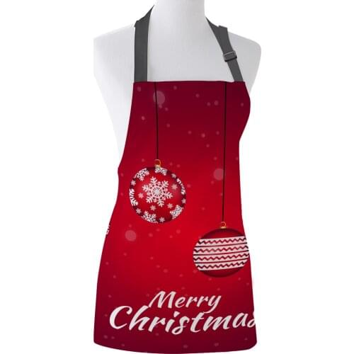Merry Christmas Lob Kitchen Aprons BBQ Bib Apron for Cooking Baking Restaurant Pinafore Decorations for Home