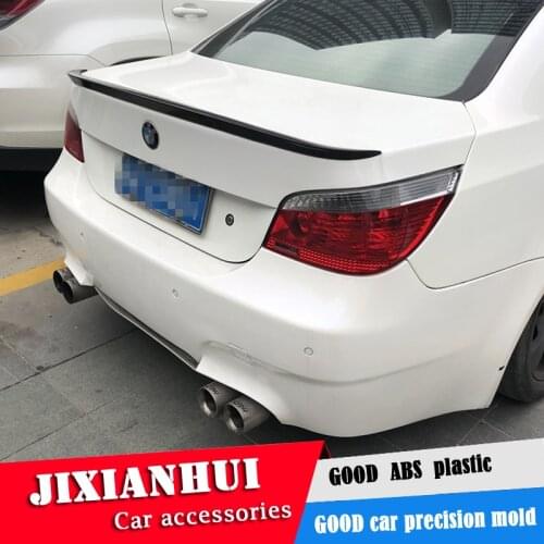 For E60 Spoiler 2006-2010 BMW 5 series 520i 320li 525li 528i Spoiler P ABS plastic Material Car Rear Wing Color Rear Spoiler