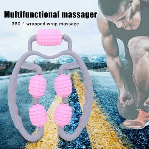 U-shaped 5 Balls Arm Leg Muscle Relaxing Tool Massage Roller Fitness Accessory