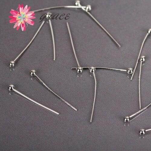 On sale 50pcs Plated Brass Ball Headpins for Most Unique Necklace Bracelet Necklace Earring DIY Making Design accessories craft