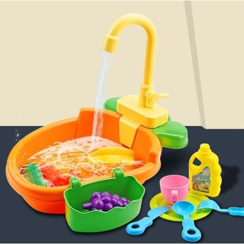 Pet Parrot Bathtub Pretending to Play with Kitchen Sink Toy Electric Dishwasher Toy Parrot Bathtub with Faucet Bird
