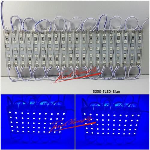 DC12V 7512 5050 SMD 5LED Blue Module Waterproof super bright backlight 20pcs