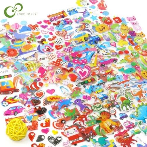 20 Sheets 3D Puffy Bubble Stickers Cartoon Princess cat Waterpoof DIY baby Toys for Children Kids Boy Girl GYH