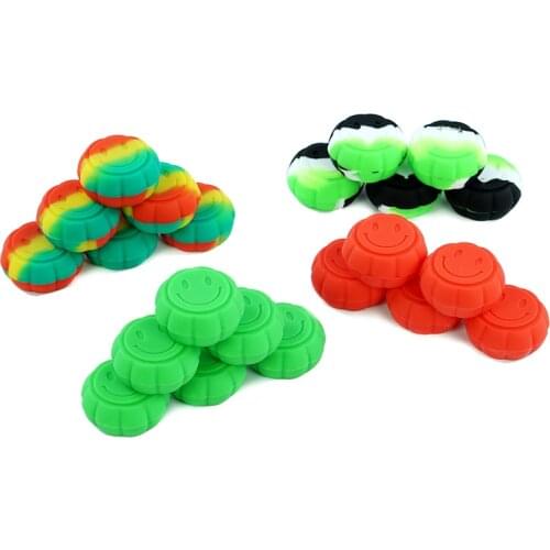 5pcs Pumpkin Silicone Storage Containers 6ml Silicone Jars Oil and Wax Container Silicone Storage Box Mini Practical