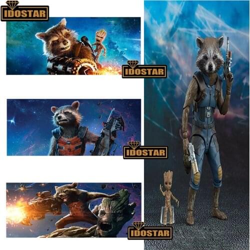 5D Diy Diamond Painting Cross Stitch Rocket Raccoon Diamond Embroidery Pattern Full Drill Mosaic Rhinestone Home Decor Gift