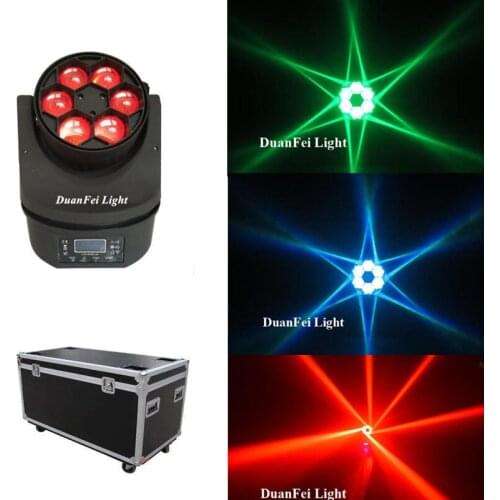 8pcs With Flight case LED DJ Disco Moving head Beam 6 Bee eyes Stage dmx led rgbw Moving head lights China