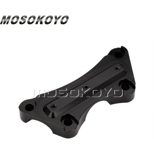 Motorcycle Aluminum 1" Handlebar Top Clamp 25.4mm Bar Riser Top Clamp Mount for Harley Touring Road King Street Glide 1997-2017