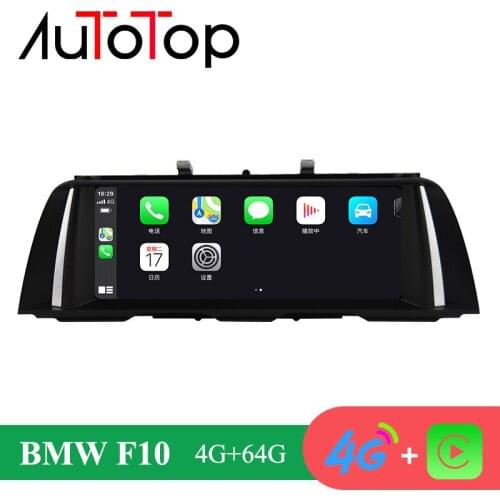 AUTOTOP Car Monitor Wireless Carplay 4G Android 10 4G+64G For BMW 5 Series F10 F11 2010-2016 CIC NBT GPS Navigation Multimedia