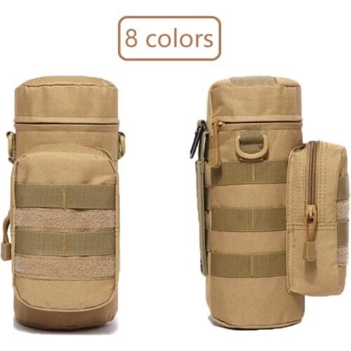 Outdoor Sports Water Bottle Bag Tactical Military Molle System Water Bottle Pouch Kettle Holder Army Hiking Camping Accessories