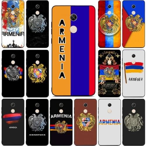 YNDFCNB Armenia Albania Russia flag Emblem Phone Case for RedMi note 4 5 7 8 9 pro 8T 5A 4X case