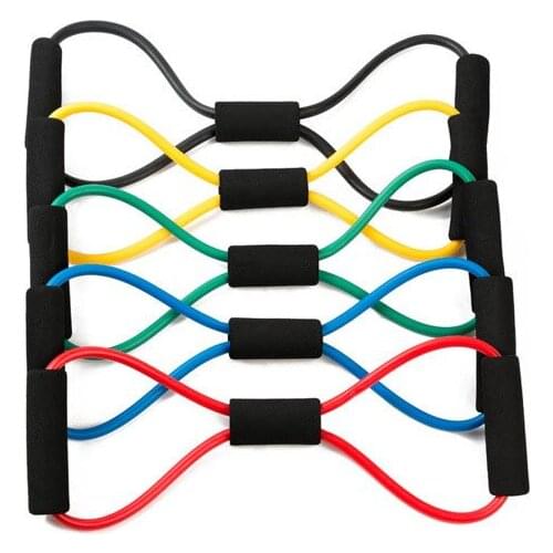 8-shaped resistance band chest fitness yoga pull rope tube rubber muscle training elastic sports fitness equipment elastic band