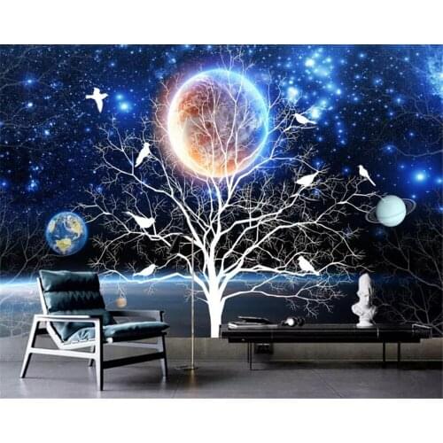 Beibehang Custom large-scale mural fantasy star tree flower TV background wall Photo wallpaper mural vinilos pared 3d wallpaper