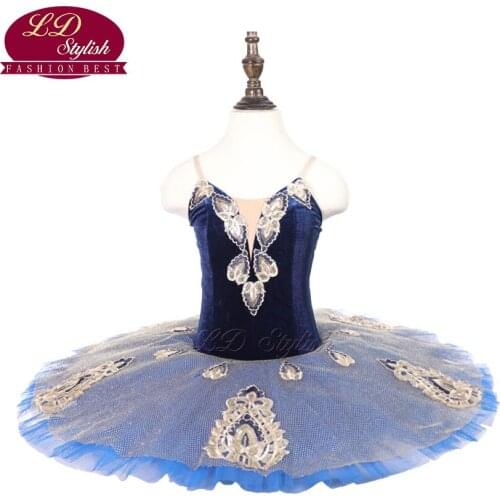 Girls Blue Ballet Tutu The Sleeping Beauty Performance Stage Wear Kids Ballet Dance Competition Costumes Women Ballet Dresses