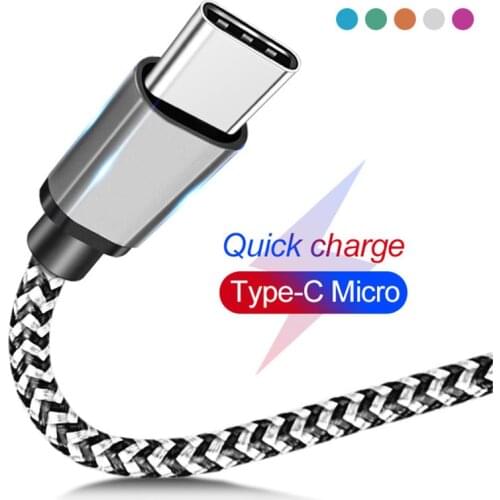 USB Type C Cable for One Plus 6 5t Fast Charging USB C Type-C Data Charger Cable for Samsung Galaxy S9 Plus mobile phone cable