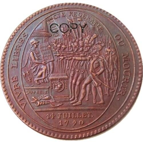 1792 France 5 Sols Copper Copy coins About 38MM