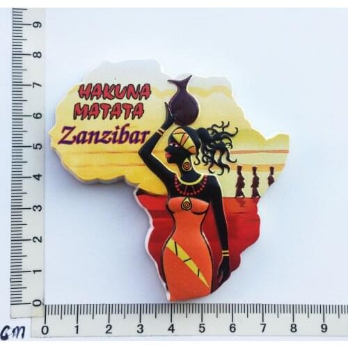 Zanzibar Tanzania)Fridge Magnet Creative Travel Commemorate Crafts 10D Ornaments Magnetism Resin Material Refrigerator Stickers