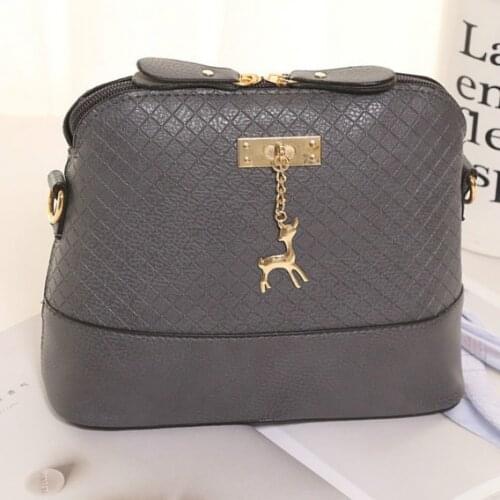 Small Messenger Crossbody Bag Ladies Zipper Handbags Shoulder Bags for Women 2021 Fashion Mini Bag with Deer Toy Shell Shape