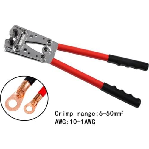 Copper Tube Terminal Crimping hand Tools 6-50mm2 10-1 AWG Hexagonal crimper pliers LX-50B