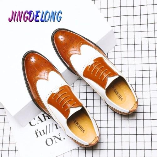 Men Formal Leather Shoes Brogues Social Shoe Male Elegant Designer Black Men Business Dress Shoes Pointed Toe Men Wedding Shoes