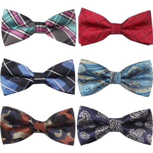 Men Bow Tie Polyester Shirts Bowtie For Men Business Wedding Bowties Bowknot Adult Plaid Bow Ties Vestidos Gravata Borboleta