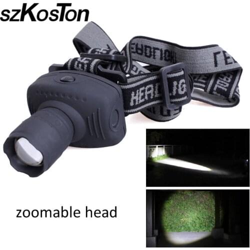 Headlamp Zoomable Head lamp LED head flashlights 3 Modes headlights Torch Flashlight Forehead for Outdoor Sport Camping Fishing