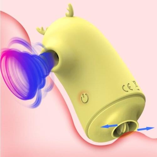 New Pussy Licking Clitoris Sucker 2 In 1 Oral Tongue Clitoris Stimulator Nipple Clit Sucker Vibrator Sex Toys For Women Adult