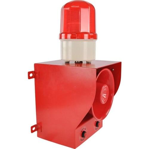 Alarm Siren YS-05B 220V Strobe Security System 130dB Warning Signal Alarm With Adjustable Volumes And Tones