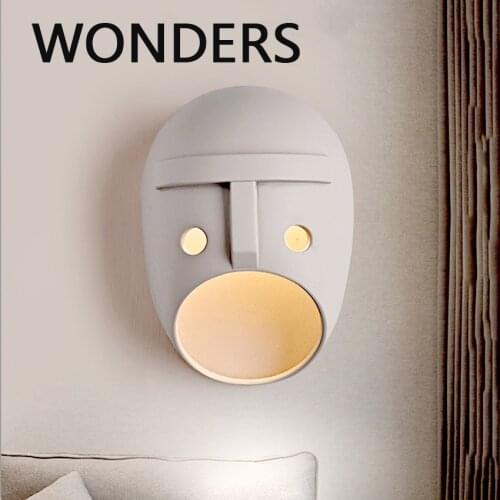 Creative Modern LED Wall Lamp Mounted Resin Cartoon Doll Wall Light Fixtures for Bedroom Corridor aisle supermarket decor