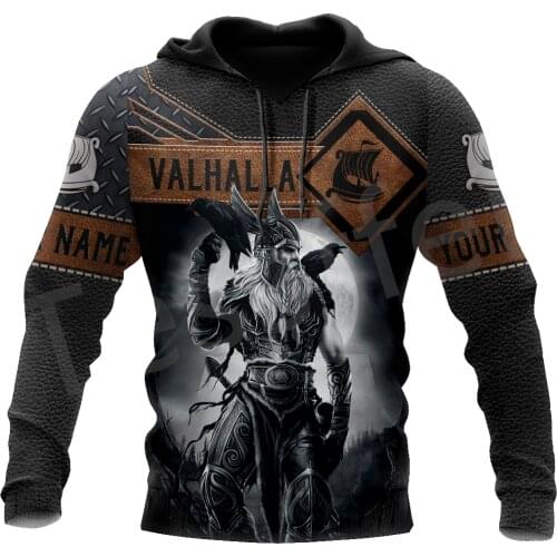 Tessffel Vikings God Viking Warrior Odin Tattoo Harajuku NewFashion Tracksuit 3DPrint Streetwear Pullover Hoodies Men/Women C-20