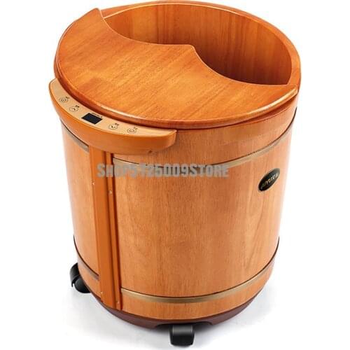 Foot Bath Heating Constant Temperature Foot Bath Electric Massage Foot Bath Full Automatic Household Deep Wooden Bucket