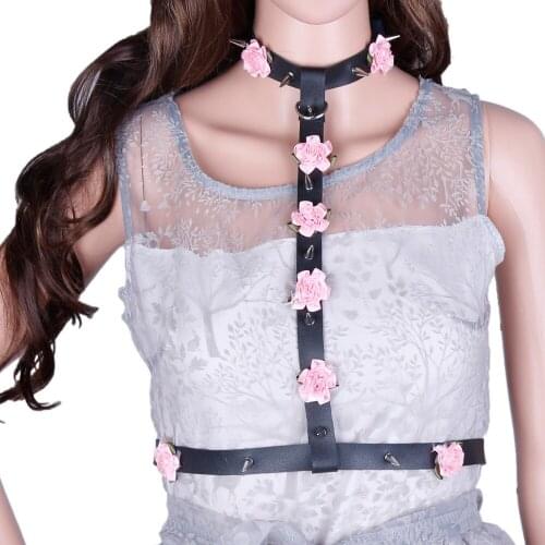 Followers upper garters Simple style HARAJUKU flowers 2014 NEW Garters leather Harness Girls Decoration free shipping