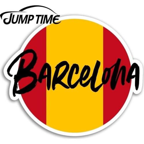 Jump Time for Barcelona Vinyl Stickers Spain Travel Sticker Laptop Luggage Auto Bumper Motor Decal Waterproof Car Accessories