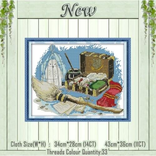 Magic box dove pigeon animal decor painting counted printed on canvas DMC 14CT 11CT Cross Stitch Needlework Sets Embroidery kits